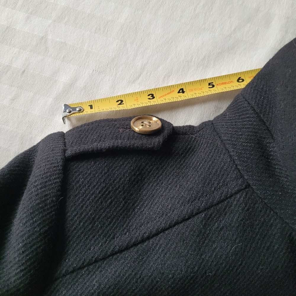 LIZ CLAIBORNE Elegant Black Double-Breasted Women's Coat - Picture 14 of 16